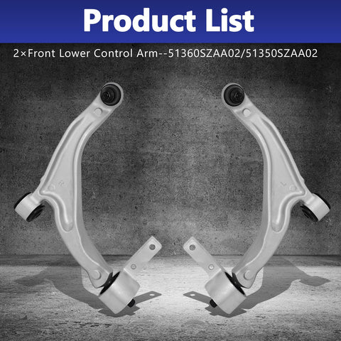 Direct Fit Replacement Front Lower Left And Right Control Arms With Ball Joints Suspension Kit For Honda Pilot 2009 Through 2015