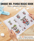 Three In One Button Maker Kit With 25mm 32mm And 58mm Sizes, ergonomic arc handle punch press, unique Mr. Panda book open