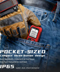 Portable Laser Tape Measure With 98 Ft Range And 8 In 1 Modes For Length Area Volume And Pythagorean Calculations IP65 Waterproof Rechargeable Real Time Laser Measurement Tool in jeans pocket