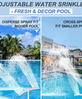 Dual Spray Head Pool Fountain Waterfall Kit With Two Heads For Above Ground And In Ground Pools Cools And Warms Water Faster