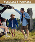 Family packing Heavy Duty Folding Camping Cot With Mattress For Adults 2 Pack Portable Sleeping Cot Beds into car for a trip.