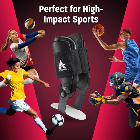 T2 Ankle Brace With Rigid U Shaped Shell For Maximum Stability, athletes in action showcasing sports compatibility
