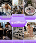 Image showing laundry challenges with busy life scenarios and the need for Grab and Go portable ultrasonic turbo washer mini washing system upgrade.