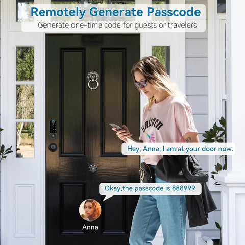 Slick Touch Fingerprint Smart Door Lock With Heavy Duty Handle Set For Front Doors Featuring No Hustle App Control Auto Lock And Killer Keypad Entry For Built Different Home Security