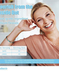 Smiling woman with text promoting Low Dose Lithium Orotate Gummies For Daily Balance And Brain Health on image.