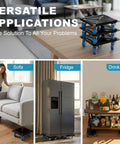 Heavy Duty Furniture Dolly Set With 360 Degree Rotating Wheels And 3000 Lb Load Capacity under sofa, fridge, drink cart