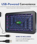Powerful Indoor Bug Zapper With UV A LED That Kills Mosquitoes And Flies For Homes Offices And Patios, USB-powered design