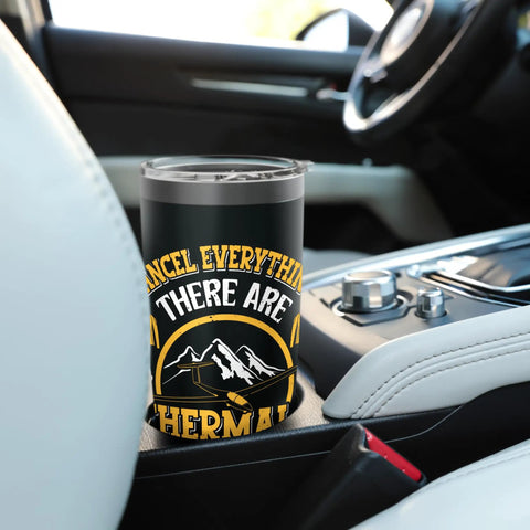 Insulated Stainless Steel Tumbler For Glider And Sailplane Pilots, Soaring Aviation Enthusiast Gift, in car cup holder
