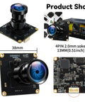 Starvis USB Camera Module 0.001Lux Ultra Low Light H264 HDR 1080P Security Webcam Module With 110 Degree Wide Angle Lens Plug And Play For Linux Windows Raspberry Pi shown with dimensions and circuit details