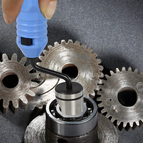 Durable M2 High Speed Steel Deburring Countersink Bit Set With Hand Reamer for burr removal on metal gears, Blue Pro Grade RD16.5 BC1651