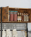 Workhorse 45.3 Inch Baker Rack With Two Cabinets And Built In Power Outlet Industrial Style Kitchen Microwave Go To Stand