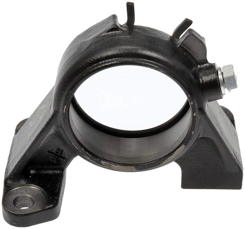 Heavy Duty Passenger Side CV Axle Shaft Support Bearing Bracket, black metal, designed for steady steering and quick fixes.