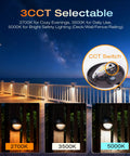 Six Pack Outdoor Low Voltage LED Deck Lights With Three Color Temperatures 2700K 3500K 5000K for deck and railing lighting at night