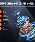 Detailed view of the 12V copper motor in the VEVOR 4000 Lb Electric Winch for ATV and UTV recovery.
