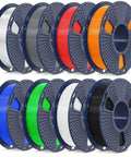 8 Color PLA Filament Bundle 1.75Mm 250G Spools, 3D Printing Neatly Wound, Vacuum Packed, Multicolor 2Kg Total, Black White Gray Transparent Red Blue Orange Green