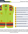 Kickin Hard On The Job With This Blaze Bright Hi Vis Safety Vest Packing 360 Degree Reflective Strips Built Tough For Rugged Construction Sites And Long Haul Grind Time Comfortable Xx Large Cut Puts You Front And Center On Any Crew features overview with pockets and reflective strips