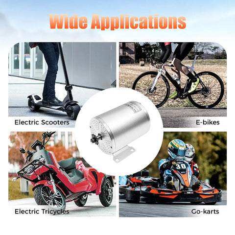 Beast 2000W Brushless Motor For Scooters E Bikes Go Karts And Electric Trikes 4300 RPM 5.15 Nm Torque aluminum housing image