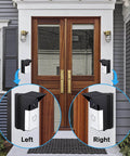 Adjustable 30 To 60 Degree Doorbell Angle Mount For Blink Doorbell And Nest Battery Easy Install No Fuss Setup shown installed on wooden door