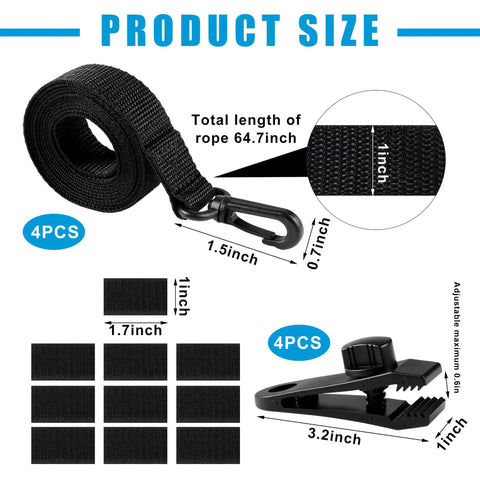 Universal Pool Solar Cover Reel Attachment Kit With Heavy Duty Straps And Clips For Inground Swimming Pools Hella Secure Grip Keeps Blanket Locked Down Sweet with adjustable straps and clips.