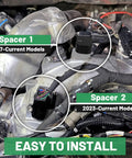 MAP Sensor Relocation Spacer Kit For 2023 To 2025 Chevy Silverado And GMC Sierra 2500HD 3500HD With 6.6L L5P Duramax Diesel, installed on engine