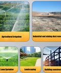 Beefy 1.5 Inch Aluminum Farm Sprinkler System With 360 Degree Adjustable Impact Sprinkler in various irrigation uses