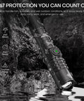Rechargeable EDC Tactical Flashlight With Dual Switch And Turbo Button 1500 Lumen Beast Pen Light in wet environment