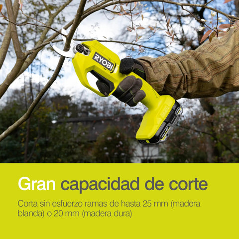 18V One Plus Cordless Pruner Secateurs With 25mm Cut Capacity And 145Nm Torque, Comfortable Grip For Thick Gloves, Bare Tool