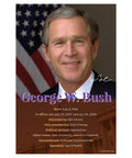 Five Poster Set Of American Presidents For Classrooms Featuring Biden Trump Obama Bush Clinton, Each 12 By 18 Inches, Satin Finish