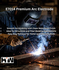 Welder using Workhorse Arc Stick Electrodes For Structural Welds, Three Thirty Second Inch By Fourteen Inch Rods