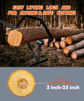 Log Roller Lifter Heavy Duty Cant Hook For Rolling Logs Up To 25 Inch Diameter, Adjustable Log Jack With Tilt Hook in use