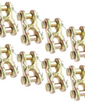 8 Pack 3/8 Inch Twin Clevis Link Zinc Plated G70 Forged Chain Repair Links For Truck And Trailer Tie Downs With 6600 Lb Working Load Limit