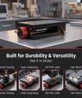 Heavy Duty Manual Pivot Angle Platform With Zero To Ninety Degree Smooth Tilt Base Locked Tight Anodized Aluminum Build, positioned on a workshop table.