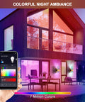 Smartphone controlling Gold Crystal LED Wall Sconce With Dimmable 3000K To 6000K Color Temperature, colorful night view