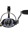 Front view of Bolt 2000 Spinning Reel With 6.0 To 1 Gear Ratio, 9 Plus 1 Bearings, Lightweight Graphite Frame, Anodized Aluminum Spool.