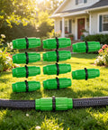Top Tier Expandable Garden Hose Repair Kit With Leak-Free Female Male Plastic Connectors For Quick Flexible Tube Fixes On Pocket Flexi And Retractable Hoses Up To 1/2 Inch For Super Easy Yard Maintenance And Zero Drip Hassle, green ABS hose connectors