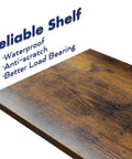 Close-up of waterproof, anti-scratch teak panel for 5 Tier Bookshelf Tall Bookcase Storage Organizer For Bedroom Living Room And Home Office Modern Durable Wood Shelving With Waterproof Panels Anti Scratch Finish Dope For Books Decor And Plants