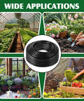 Fifty Foot Half Inch Drip Irrigation Tubing Kit With Switch Valves Tees Couplings Barbed End Plugs And Faucet Adapters for gardens