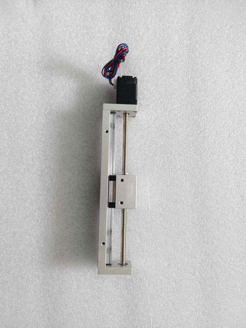 Sick Mini Linear Actuator With Motor And Lead Screw 100 mm Stroke For Diy Cnc Router Xyz Parts on white background.