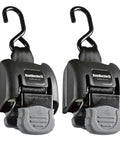 Transom Boat Tie Down Straps for Trailer, 2 By 43 Inch, 2500 Lbs Break Strength, Bolt On Retractable Ratchet Straps, 2 Pack