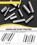 60Pcs 12 Size 304 Stainless Steel Dowel Pins Set M6 M8 M10 Assortment For Shelf Support Peg Pins And Rod Fasteners Durable Hardware For Metal Projects And Furniture Installation