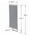 Set Of 2 Shelf Dividers For Closet Organization And Linen Storage Easy Slide Towel And Linen Dividers Space Saving Linen Closet Organizer Keeps Pants And Towels Neat Platinum Finish with dimensions shown for one divider