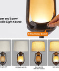 Cozy Farmhouse Floor Lamp With Lantern Night Light showcasing upper and lower double light sources, 4-way rotary switch.