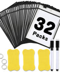 32 Pack Reusable Dry Erase Pocket Sleeves Clear PVC Sheet Protectors For Classrooms And Offices With Tear Resistant Waterproof Edges Metal Grommets
