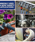 Eight Piece Stainless Steel Hose Clamps Kit Adjustable From 2/5 To 5/8 Inch 10-16mm in various applications