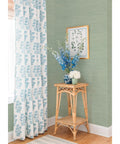 Easy Install Sage Faux Grasscloth Peel And Stick Wallpaper For Walls Removable Self Adhesive Covering Perfect For Bedrooms And Living Rooms Accent Walls No Residue Repositionable And Durable Decor in a living room setting with floral decor.