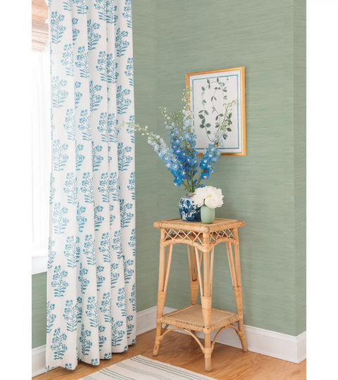 Easy Install Sage Faux Grasscloth Peel And Stick Wallpaper For Walls Removable Self Adhesive Covering Perfect For Bedrooms And Living Rooms Accent Walls No Residue Repositionable And Durable Decor in a living room setting with floral decor.