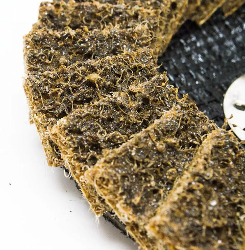 4-1/2 Inch Type 29 Surface Conditioning Flap Discs For Angle Grinders, 7/8 Inch Arbor, Coarse Grit, 5 Pack, Ideal For Blending, Grinding, Sanding And Polishing Metal Surfaces, Deburring And Light Stock Removal