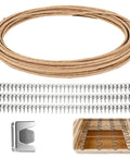 Heavy Duty Upholstery Stay Wire And Sofa Spring Repair Kit With 120 Sturdy Clips For No Sweat Couch Fixes 50 Feet Paper Wrapped Wire.