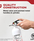 Vehicle Fire Extinguisher 5BC For Cars And Trucks All Metal Construction With Rust Resistant Handle