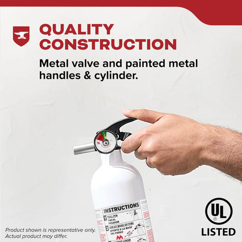 Vehicle Fire Extinguisher 5BC For Cars And Trucks All Metal Construction With Rust Resistant Handle